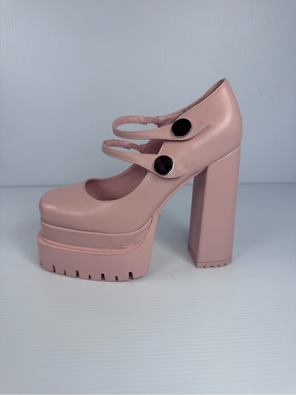 Azalea Wang Violina Pink Platform Heels | Chunky Block Heel Mary Jane Sz 8-11